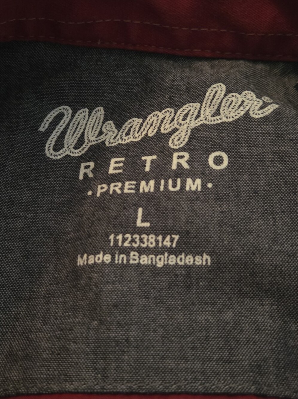 Wrangler Retro Men's Deep Red Western Snap-Down Shirt - Picture 3 of 5